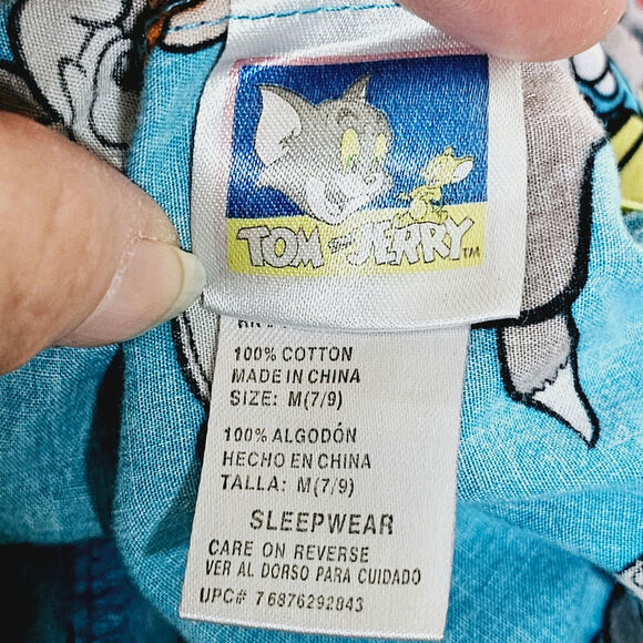 Tom & Jerry Sleepwear Shorts Blue Cotton Women's Size M - Picture 3 of 4